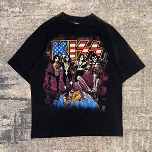 Kiss Vintage 1996 Alive World Tour Graphic T-Shirt Size Mens XL